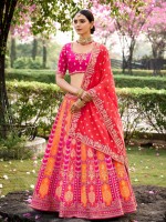 Rani Pink Banarasi Silk Lehenga Choli